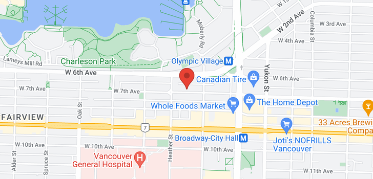 map of 207 643 W 7TH AVENUE